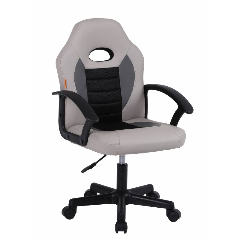 Кресло детское компьютерное CHAIRMAN CH111 экокожа, серый/светло-серый главное фото