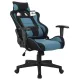 Игровое кресло  "GT Racer GM-100", две подушки, ткань, черное/голубое, 531818. Фото товара с разных ракурсов.