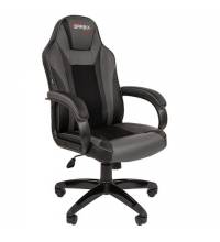 Кресло компьютерное  "Tanto GM-171", TW/экокожа, черное/серое, 532574, 7083502