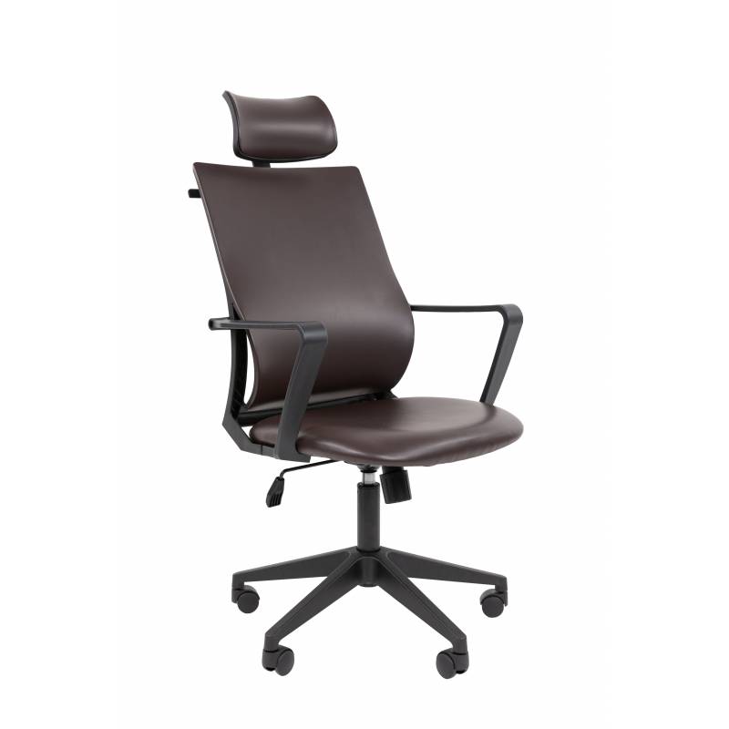 Кресло руководителя Chairman 545 Россия экокожа коричневый главное фото