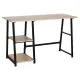 Стол на металлокаркасе BRABIX LOFT CD-006,1200х500х730 мм,, 2 полки, цвет дуб натуральный, 641226. Фото товара с разных ракурсов.
