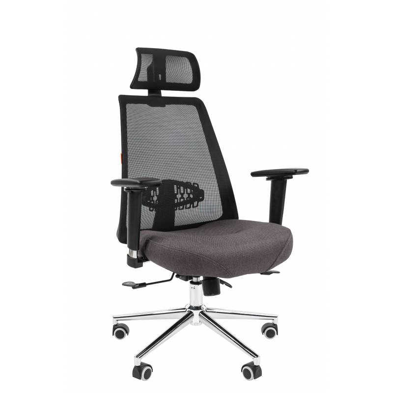 Кресло руководителя Chairman 535 Россия LUX ткань черный/серый главное фото